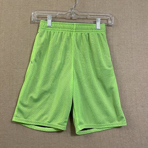 Athletic Works Shorts Boy's Large (10-12) Green Elastic & Drawstring Pockets - Picture 1 of 11